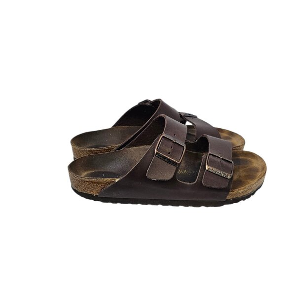 Birkenstock Womens Arizona Leather Sandals, Brown, Slides, Buckle, Size 9 - Picture 4 of 8